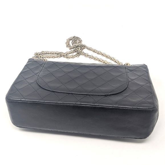 🎉CHANEL Black 2.55 Double Flap Bag Bijoux Chain - Picture 11 of 17